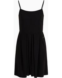 Armani Exchange - Asv Recycled Fluid Fabric Short Dress - Lyst