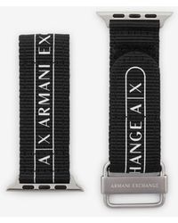 Armani Exchange - Correa Negra De Rpet Para Apple Watch® 42 Mm / 44 Mm / 45 Mm - Lyst