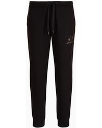Armani Exchange - Jogger Trousers In Stretch Interlock Fabric - Lyst