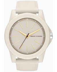 Armani Exchange - Three-hand Gray Silicone Watch - Lyst
