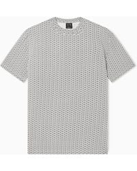 ARMANI EXCHANGE - Regular Fit Jersey T-Shirt With Allover Logo - Lyst