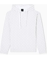ARMANI EXCHANGE - Sweat À Capuche Avec Logo Intégral - Lyst