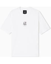 ARMANI EXCHANGE - Regular Fit Cotton Jersey T-Shirt With A Logo Icon - Lyst
