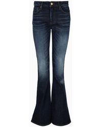 Armani Exchange - Jeans J65 Flare Fit In Denim Di Cotone Washed - Lyst