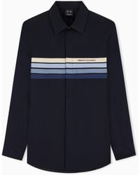 ARMANI EXCHANGE - Basic Baumwoll-Popeline-Freizeithemd - Lyst