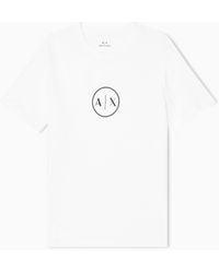 ARMANI EXCHANGE - T-Shirt Coupe Régulière Avec Logo Rond - Lyst