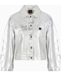 ARMANI EXCHANGE - Jacke Aus Starrer Baumwolle Mit Metalldetails - Lyst