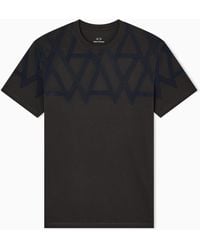 ARMANI EXCHANGE - Regular Fit T-Shirt With Maxi Print - Lyst