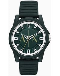 Armani Exchange - Rubber Strap Watches - Lyst