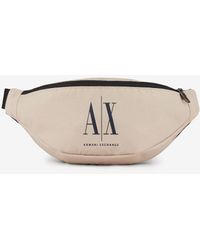 Armani Exchange Logo Print Tech Belt Bag in Black for Men | Lyst