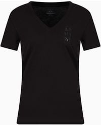 ARMANI EXCHANGE - Regular Fit T-Shirt With V-Neck - Lyst