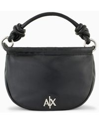 Armani Exchange - Small Round Handbag With Logo - Lyst