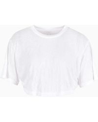 Armani Exchange - Cropped T-shirts - Lyst