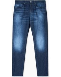 ARMANI EXCHANGE - Vaqueros De Cinco Bolsillos Con Efecto Desgastado Essential - Lyst