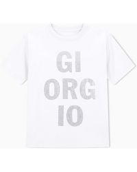 ARMANI EXCHANGE - T-Shirt Mit Normaler Passform Und Logo - Lyst