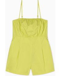 ARMANI EXCHANGE - Utility Chic Cotton Twill Jumpsuit - Lyst