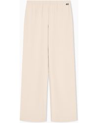 ARMANI EXCHANGE - Regular Fit Trousers Recycled Twill With Rib Details - Lyst