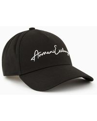 Armani Exchange - Hat With Visor With Maxi Logo - Lyst