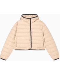 ARMANI EXCHANGE - Short Down Jacket With Quilted Hood - Lyst