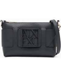 ARMANI EXCHANGE - Logo Bag With Embossed Front And Adjustable Strap - Lyst