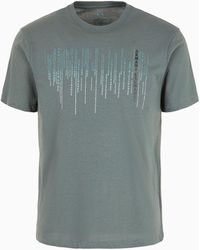 Armani Exchange - Regular Fit T-shirt In Tone-on-tone Jersey - Lyst