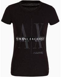 Armani Exchange - T-shirt Slim Fit Mix Mag In Cotone Organico Asv - Lyst