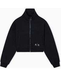 ARMANI EXCHANGE - Kurze Jacke Mit Reißverschluss Und Hohem Kragen - Lyst