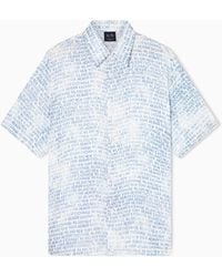 ARMANI EXCHANGE - Viscose Twill Shirt - Lyst