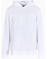 Armani Exchange - Hooded Sweatshirt With Tone-on-tone Application - Lyst