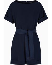 ARMANI EXCHANGE - Asv Belted Jumpsuit - Lyst