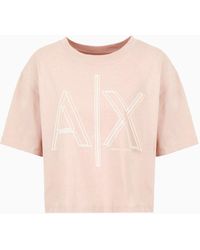 Armani Exchange - T-shirt Cropped Asv - Lyst