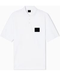 ARMANI EXCHANGE - Regular Fit Polo Shirt With Patch - Lyst