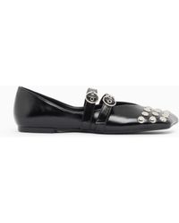 ARMANI EXCHANGE - Ballet Flat With A Smooth And Shiny Finish - Lyst