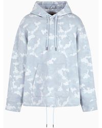 Armani Exchange - Sweatshirt With Zip And Hood In Camouflage Fabric - Lyst