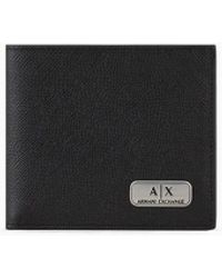 Armani Exchange - Leather Bifold Wallet - Lyst