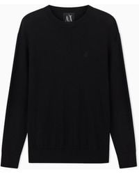 ARMANI EXCHANGE - Jersey De Cuello Redondo Con Logotipo Bordado Icon - Lyst