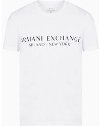 Armani Exchange - Milano/new York Logo Tee - Lyst