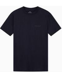 ARMANI EXCHANGE - Regular Fit Cotton T-Shirt With A Chest Logo Essential - Lyst