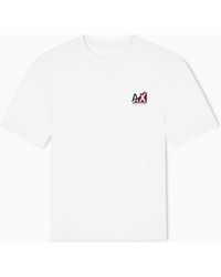 ARMANI EXCHANGE - T-Shirt Im Regular Fit Mit Kleinem Logo - Lyst