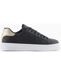 ARMANI EXCHANGE - Sneakers With Matching Embroidered Logo And Metal Detail - Lyst