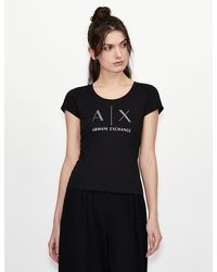 Armani Exchange T-Shirt in Kindergröße - Schwarz