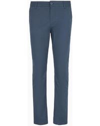 Armani Exchange - Chino Trousers In Cotton Gabardine - Lyst