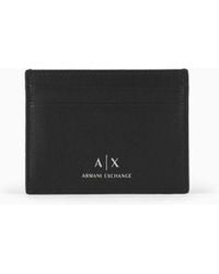 Armani Exchange - Leather Credit Card Holder - Lyst