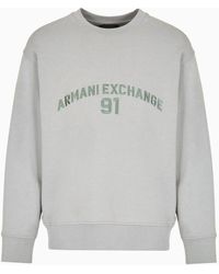 Armani Exchange - 1991 French Terry Cotton Sweatshirt - Lyst