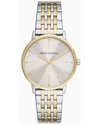 Armani Exchange - Three-hand Two-tone Stainless Steel Watch - Lyst