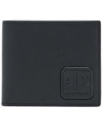 ARMANI EXCHANGE - Minimal Wallet With Hammered Texture - Lyst