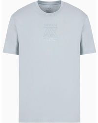 Armani Exchange - Regular Fit Jersey T-shirt With Central Print - Lyst