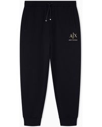 ARMANI EXCHANGE - Regular Fit Trousers Bonded Stretch Cotton Jersey - Lyst