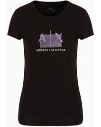 Armani Exchange - T-shirt Slim Fit Armani Sustainability Values - Lyst