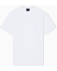 ARMANI EXCHANGE - Regular Fit T-Shirt With Logo Patch - Lyst
